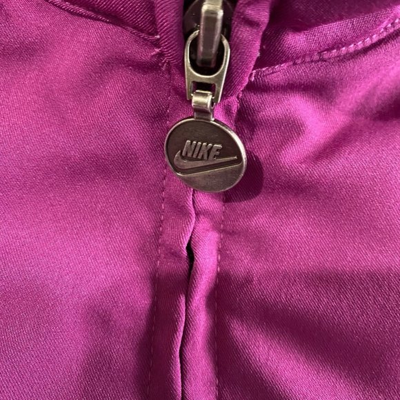 Nike Jacket Womens Size Medium Track purple white stretch full zip - Picture 7 of 9